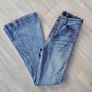 Risen High Rise Button Fly Bell Bottom Women’s Jeans. Size 26x29